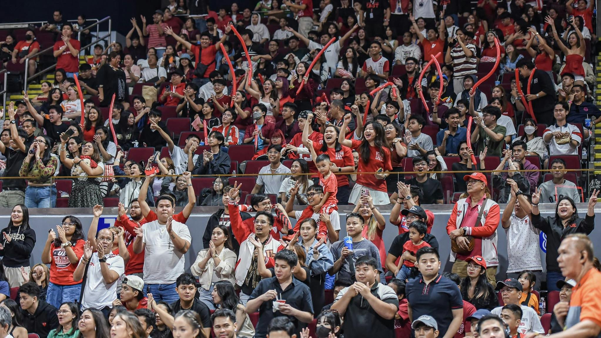 ‘Look at the crowd’: UE Red Warriors draw strength from fans as UAAP win streak continues